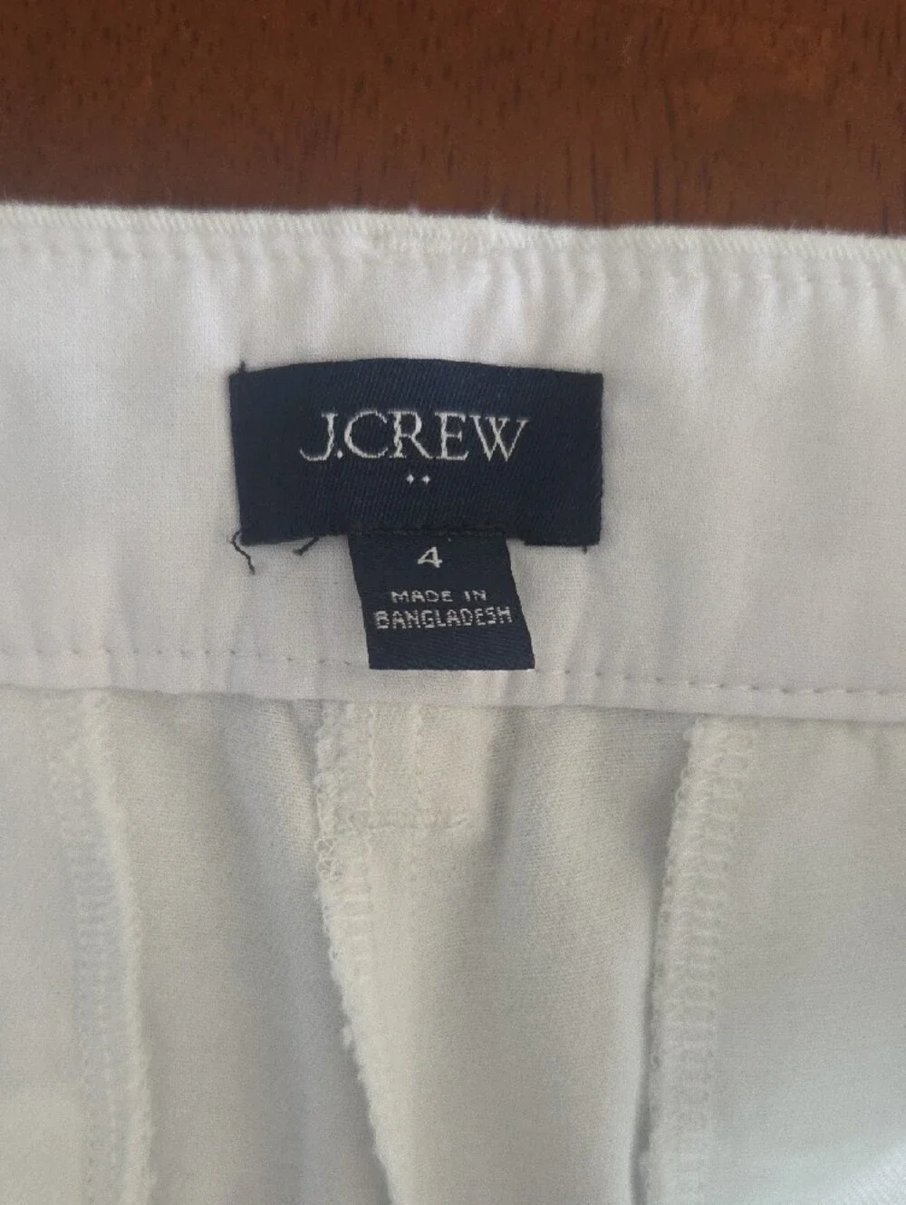 J. Crew White Cotton Chino Bermuda Shorts